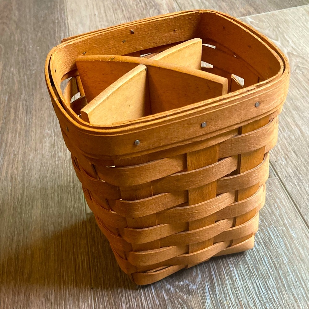 Vintage Longaberger Basket and Wood Divider